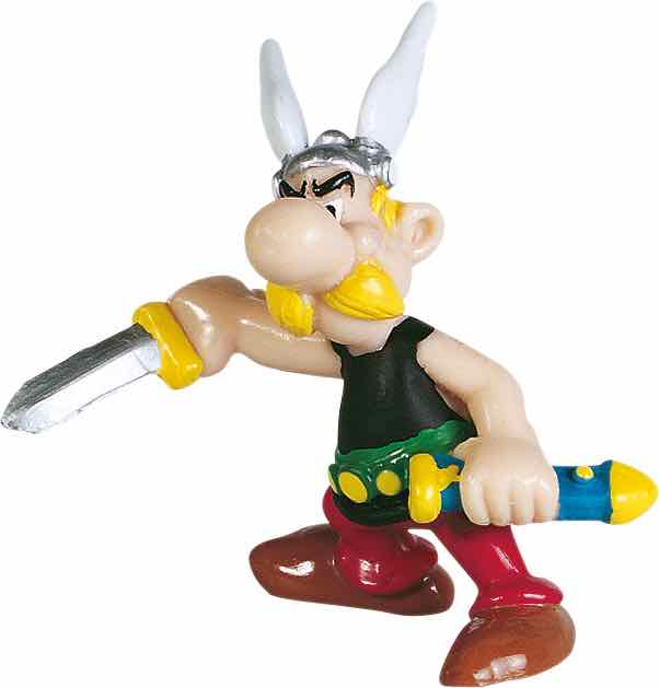 Figura plastoy asterix & obelix asterix el galo con espada pvc