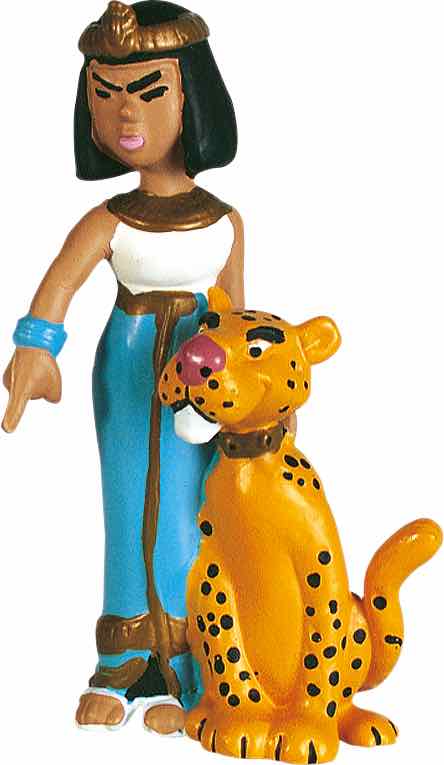 Figura plastoy asterix & obelix reina cleopatra egipto pvc