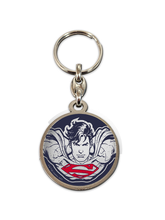 LLAVERO REDONDO METAL SD TOYS CARA SUPERMAN UNIVERSO DC