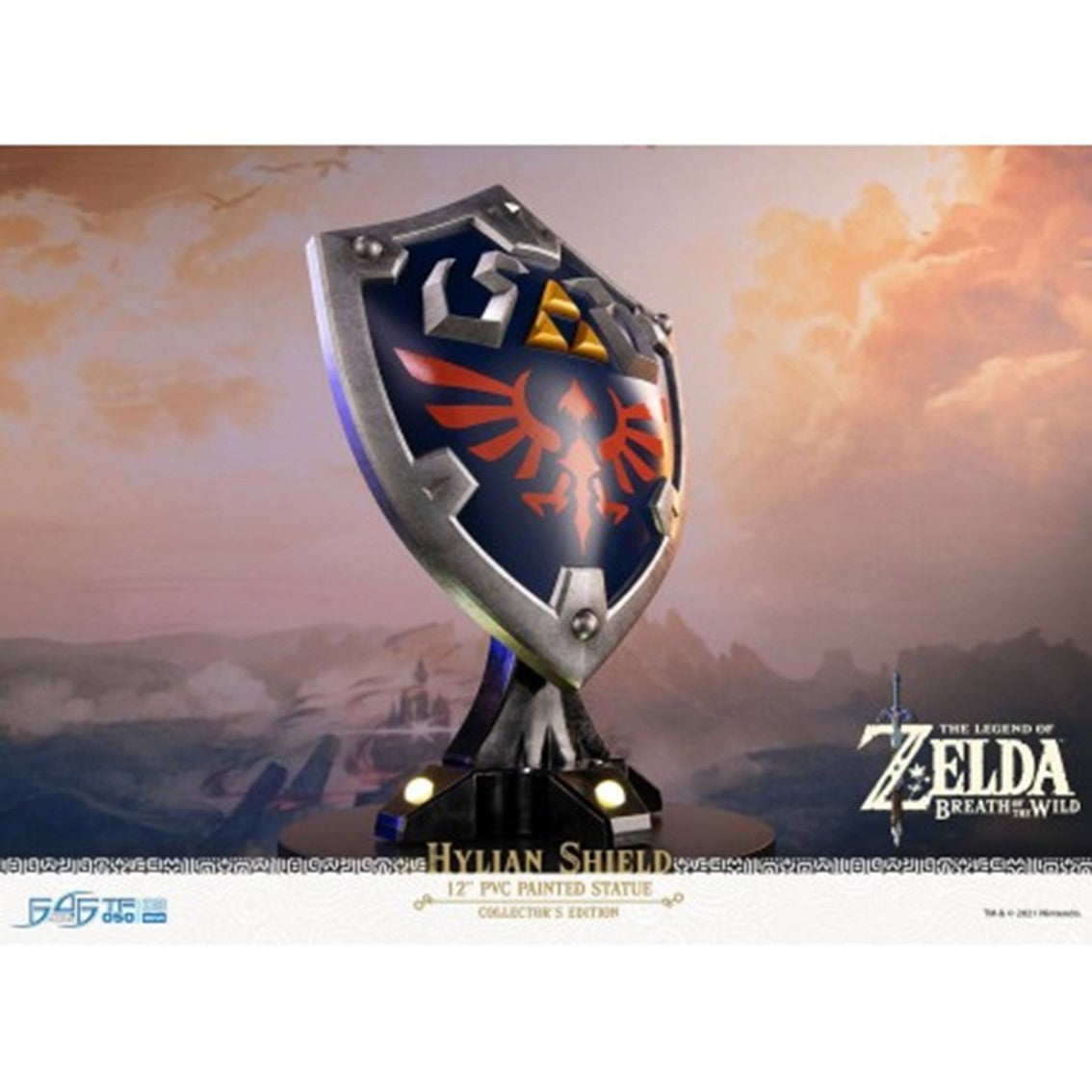 REPLICA FIRST 4 FIGURES COLLECTOR EDITION THE LEGEND OF ZELDA BREATH OF THE WILD ESCUDO HYLIANO - Z POP Toys