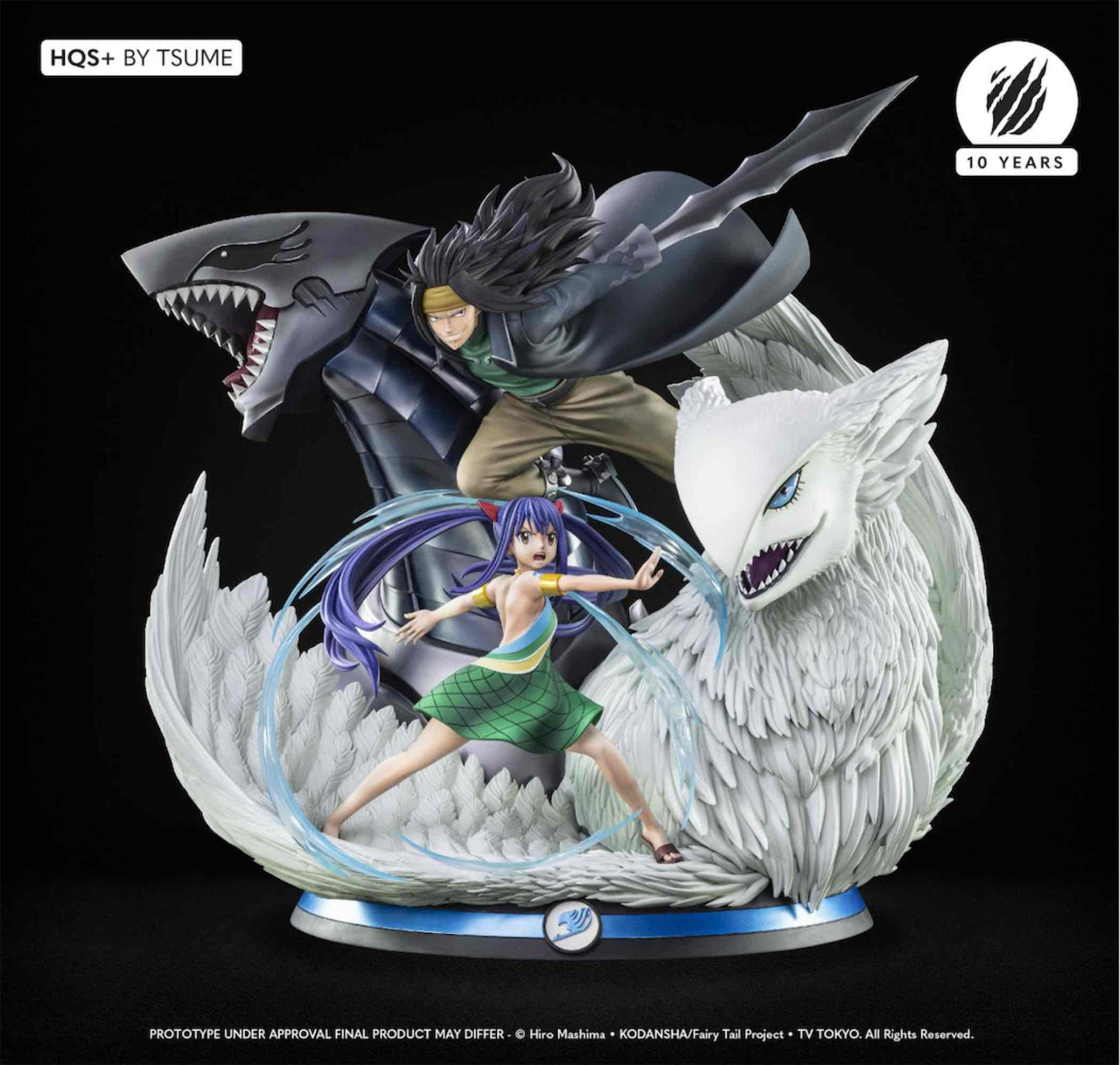 Figura tsume arts fairy tail gajeel & wendy estatua resina escala 1 - 4 hqs+