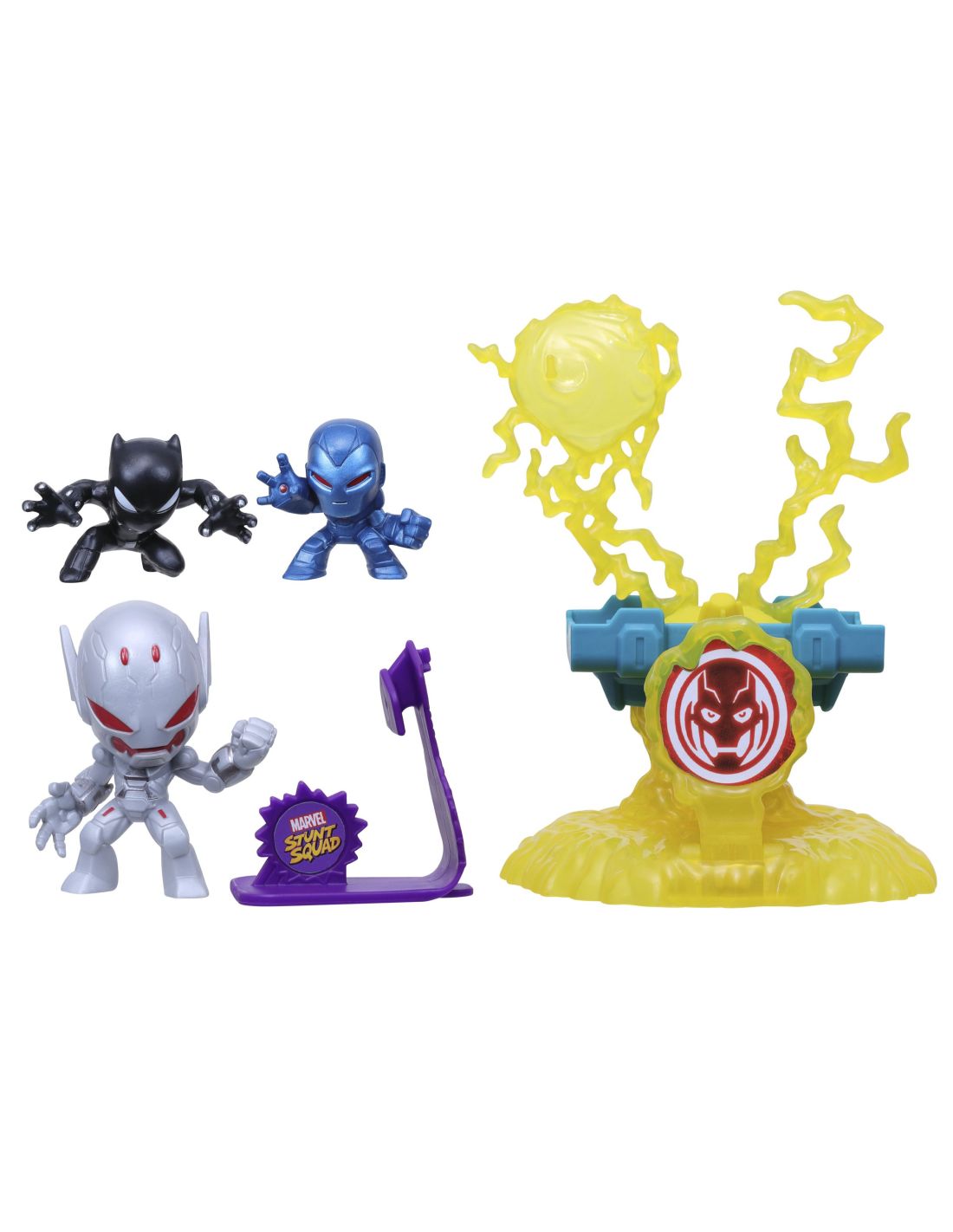 SET DE JUEGO MARVEL STUNT SQUAD VILLAIN KNOCKDOWN