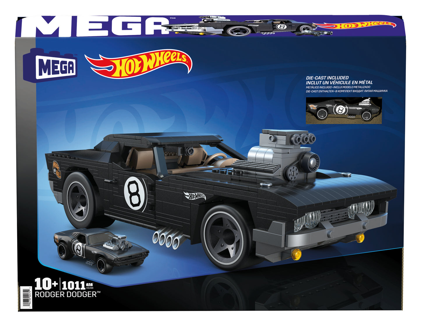 Figura mattel mega construx hot wheels coleccionistas rodger dodger