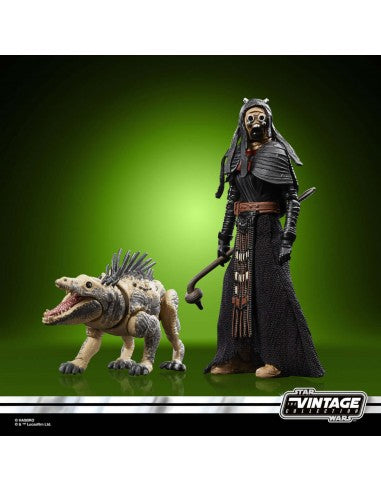 FIGURA HASBRO STAR WARS COLECCION VINTAGE -  TUSKEN & MASSIFF