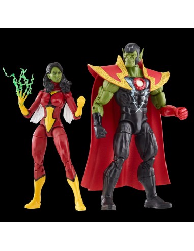 FIGURA HASBRO MARVEL LEGENDS SERIES AVENGERS SKRULL QUEEN & SUPER - SKRULL