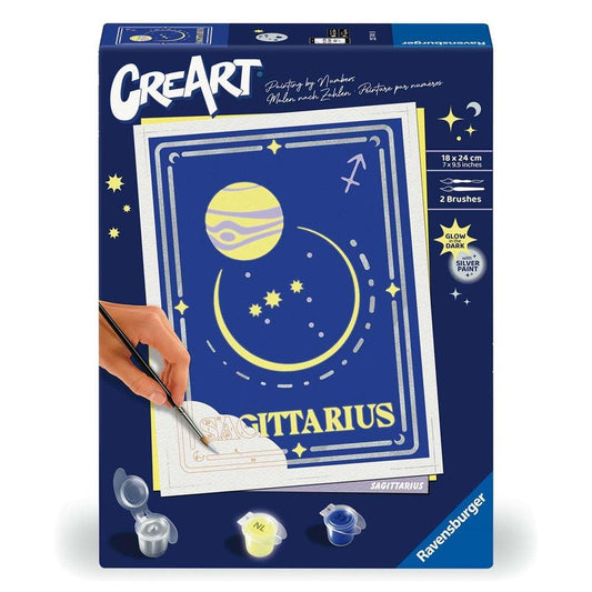 KIT PARA PINTAR CON NÚMEROS RAVENSBURGER CREART SERIE TREND D ZODIAC: SAGITARIO