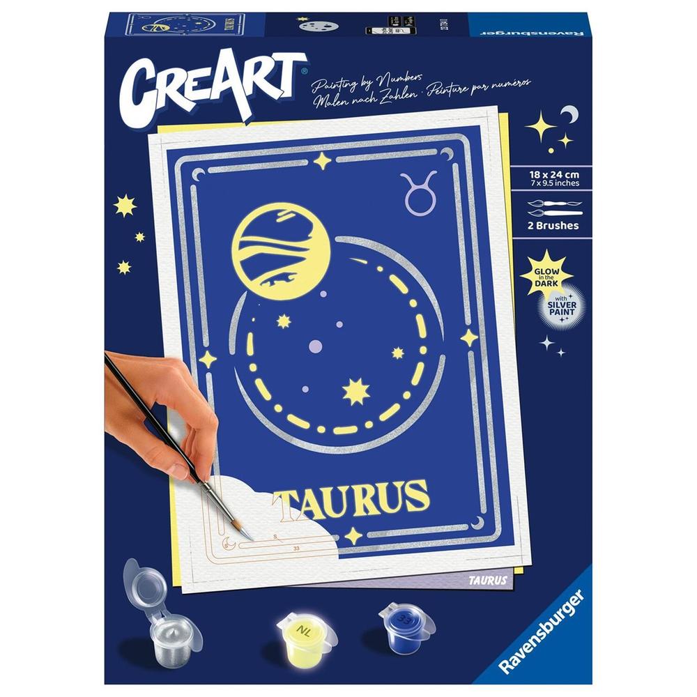 KIT PARA PINTAR CON NÚMEROS RAVENSBURGER CREART SERIE TREND D ZODIAC: TAURO - Z POP Toys