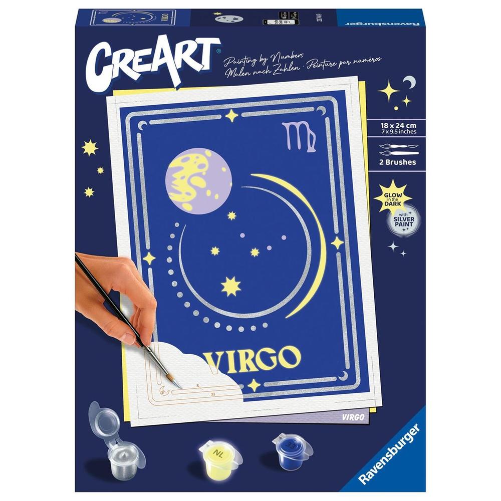 KIT PARA PINTAR CON NÚMEROS RAVENSBURGER CREART SERIE TREND D ZODIAC: VIRGO