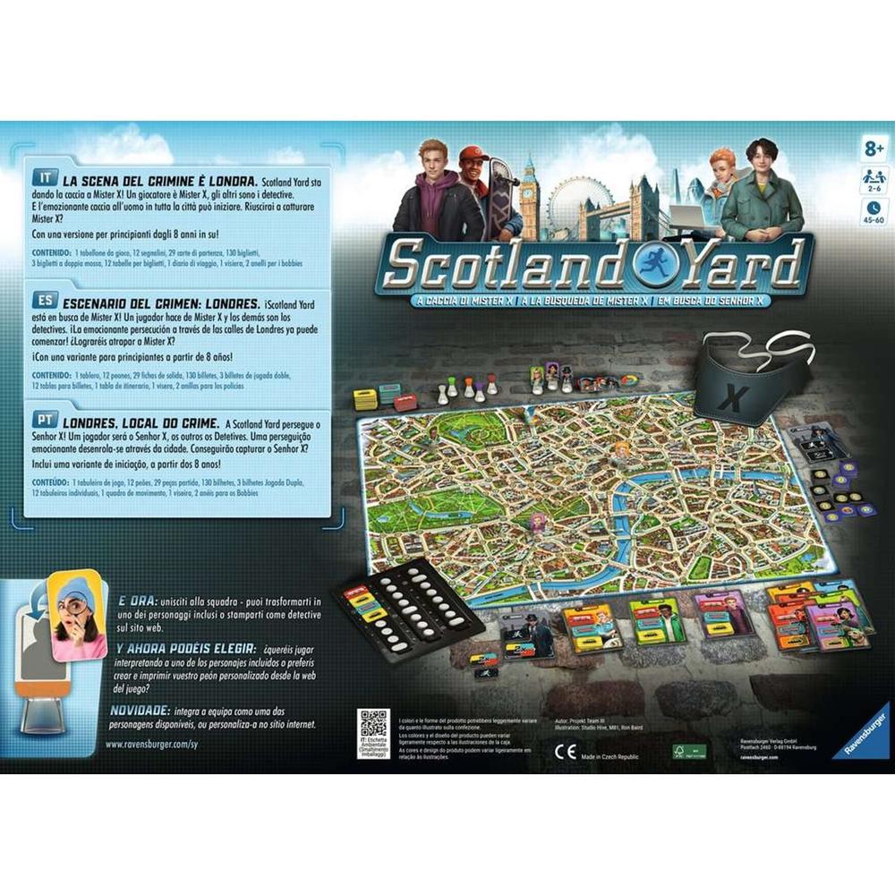 JUEGO DE MESA RAVENSBURGER SCOTLAND YARD REFRESH 40º - Z POP Toys