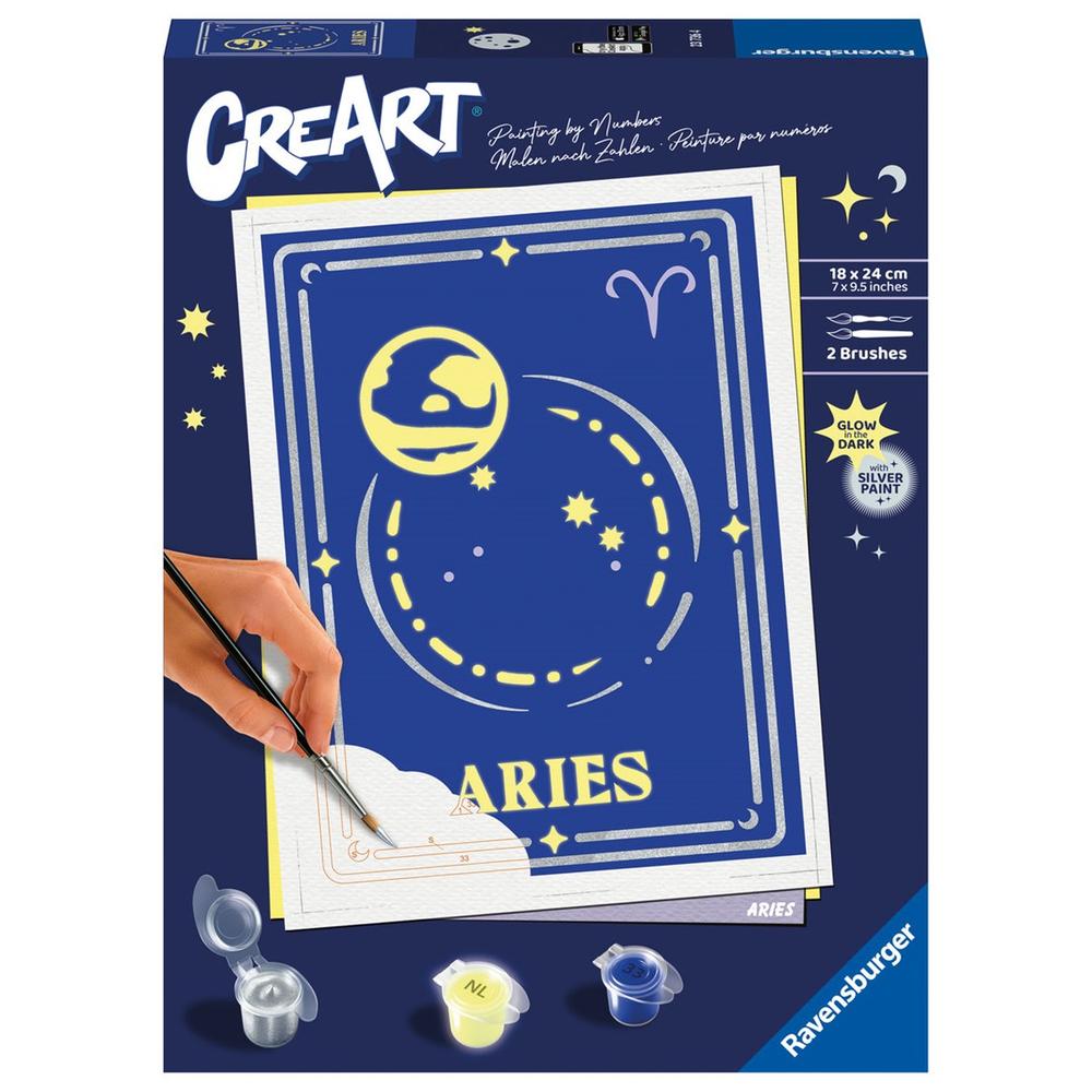 KIT PARA PINTAR CON NÚMEROS RAVENSBURGER CREART SERIE TREND D ZODIAC: ARIES - Z POP Toys