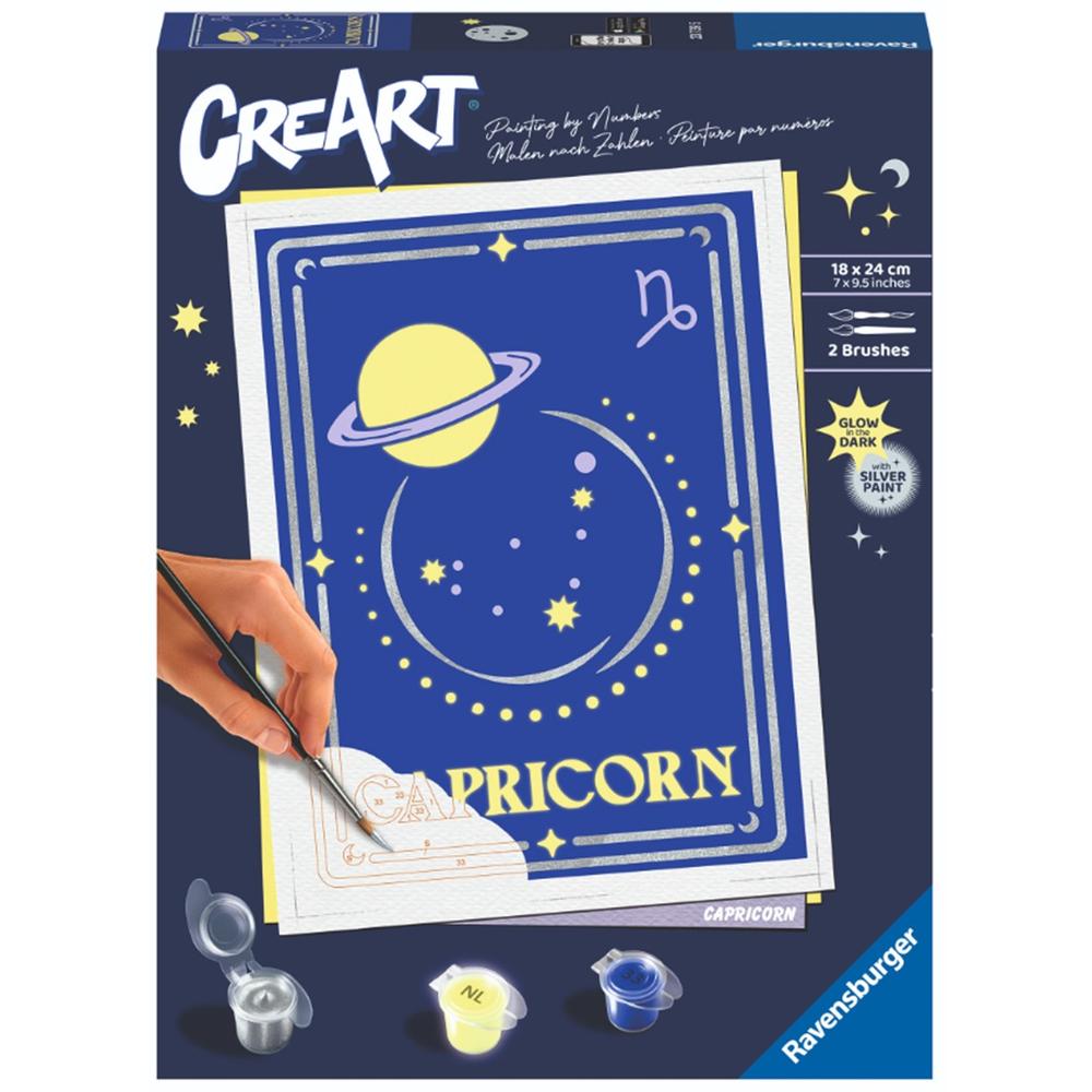 KIT PARA PINTAR CON NÚMEROS RAVENSBURGER CREART SERIE TREND D ZODIAC: CAPRICORNIO