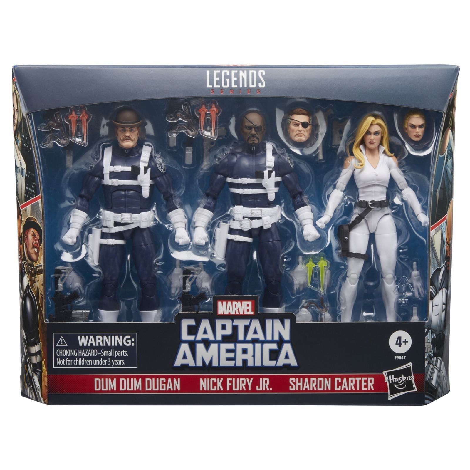 DUM DUM DUGAN, NICK FURY JR. & SHARON CARTER PACK 3 FIG. 15 CM CAPTAIN AMERICA MARVEL LEGENDS SERIES