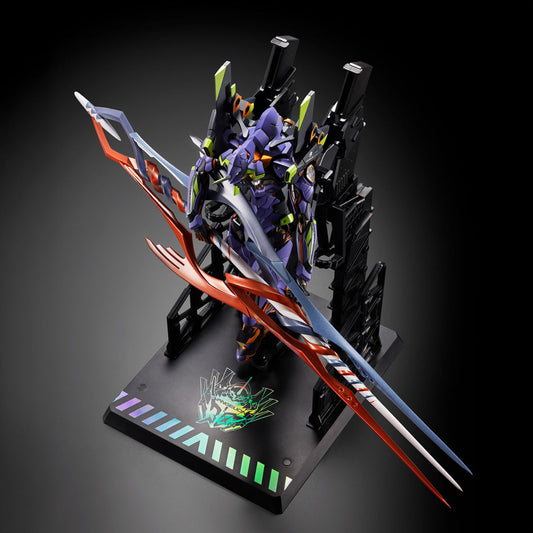 EVANGELION 01 TEST TYPE WITH THE SPEAR OF GAIUS FIGURA 22 CM EVANGELION 30TH ANNIVERSARY METAL BUILD