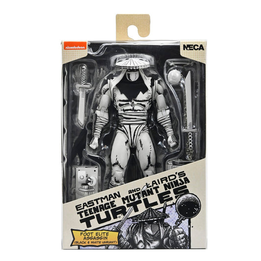 FOOT ELITE ASSASSIN BLACK & WHITE VERSION SCALE ACTION FIGURA 18 CM TEENAGE MUTANT NINJA TURTLES MIRAGE COMICS