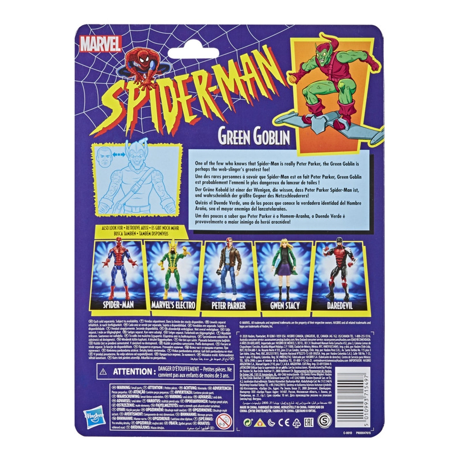 GREEN GOBLIN FIGURA 15 CM SPIDER-MAN MARVEL LEGENDS RETRO