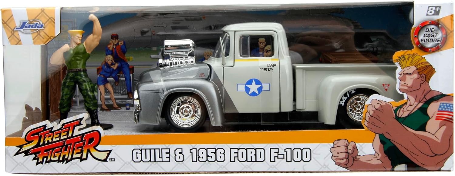 GUILE & 1956 FORD PICKUP SET 1/24 SCALE STREET FIGHTER II