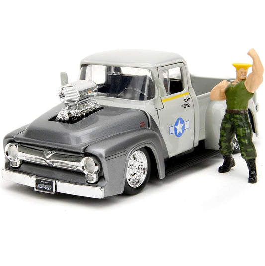 GUILE & 1956 FORD PICKUP SET 1/24 SCALE STREET FIGHTER II