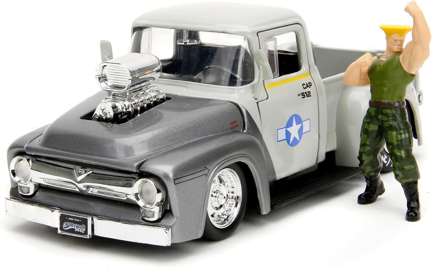 GUILE & 1956 FORD PICKUP SET 1/24 SCALE STREET FIGHTER II