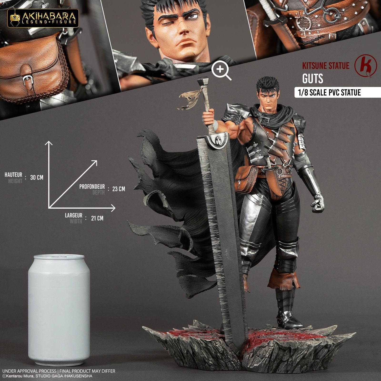 GUTS VERSION 2 ESTATUA 30 CM BERSERK AKIHABARA LEGEND 1/8 SCALE