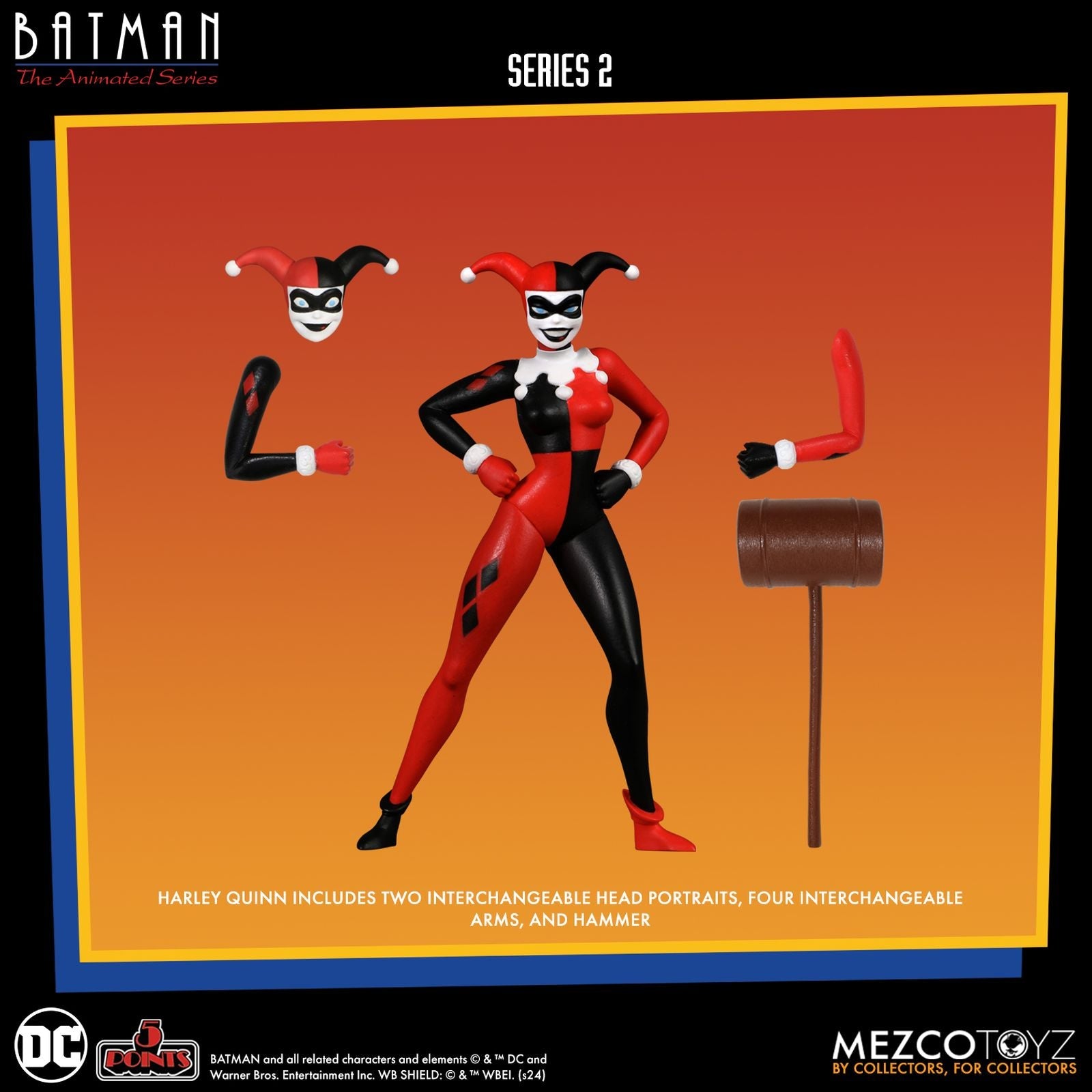 HARLEY QUINN FIGURA 9,5 CM DC UNIVERSE BATMAN THE ANIMATED SERIES 2 5 POINTS