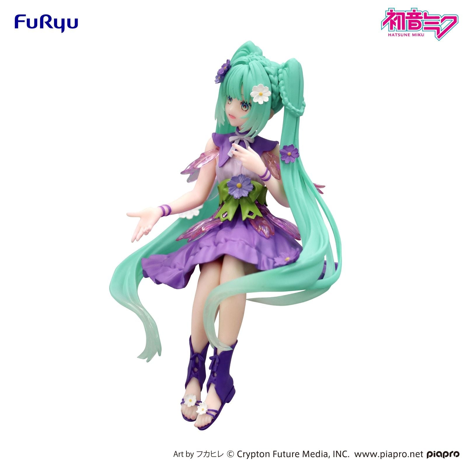 HATSUNE MIKU FLOWER FAIRY COSMOS PURPLE COLOR VERSION FIGURA 14 CM NOODLE STOPPER