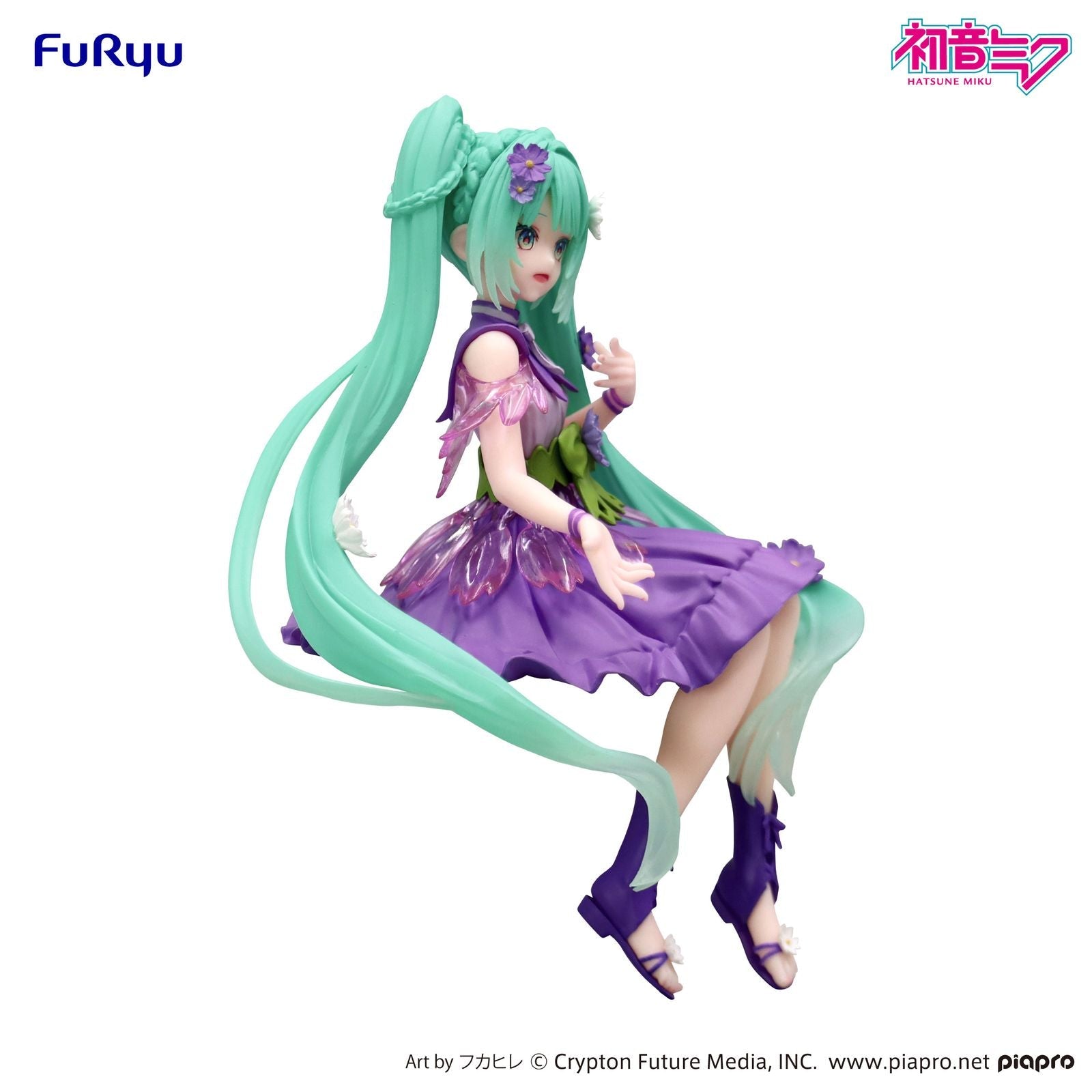 HATSUNE MIKU FLOWER FAIRY COSMOS PURPLE COLOR VERSION FIGURA 14 CM NOODLE STOPPER