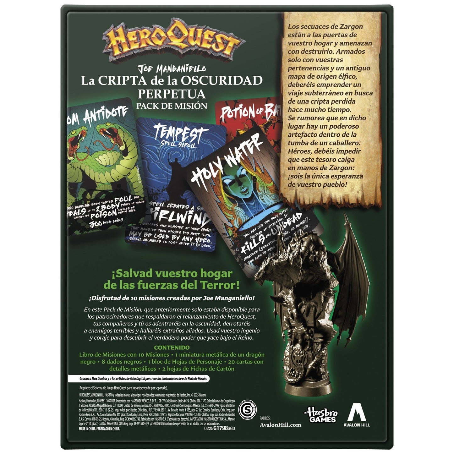 HEROQUEST: LA CRIPTA DE LA OSCURIDAD PERPETUA - PACK DE MISION - HASBRO GAMING