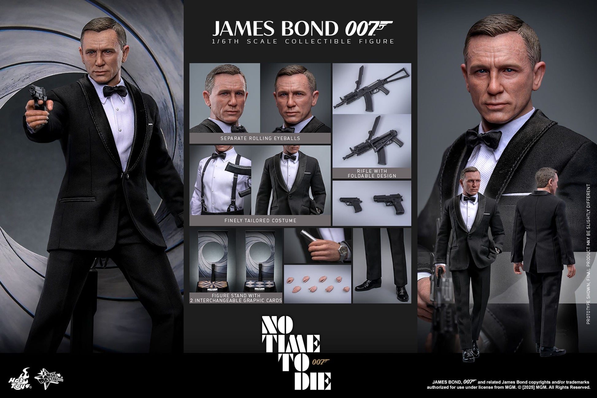 Hot Toys - No Time To Die - James Bond - Figura Movie Masterpiece 1/6 - 30 cm