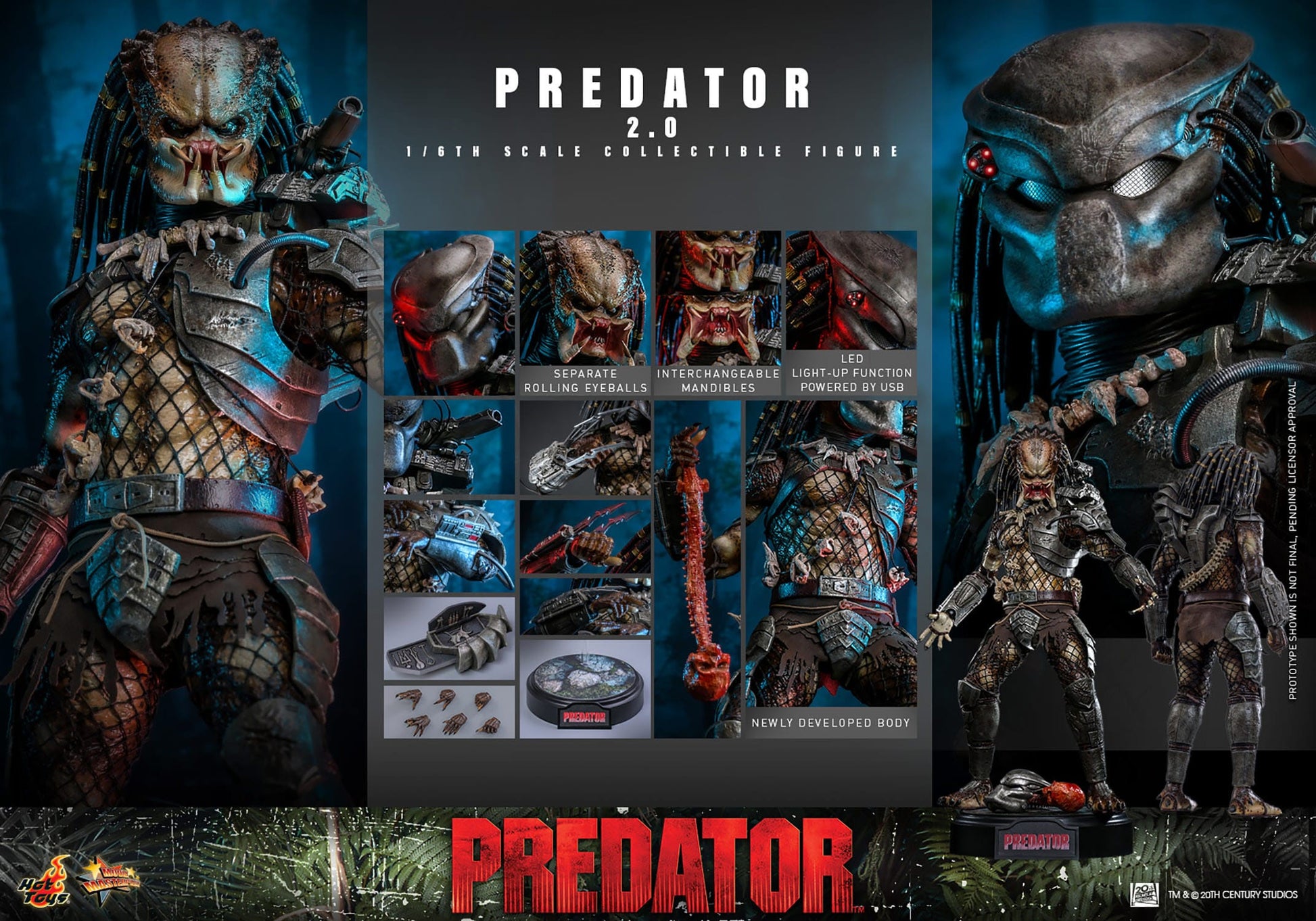 Hot Toys - Predator (2.0) - Figura Movie Masterpiece 1/6 - 34 cm