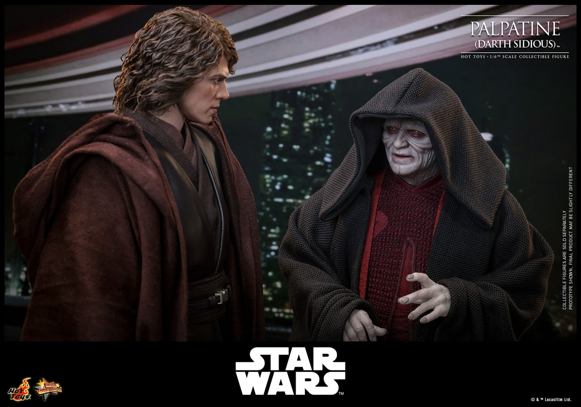 Hot Toys - Star Wars Episodio III - Figura Palpatine (Darth Sidious) 1/6 - 29 cm