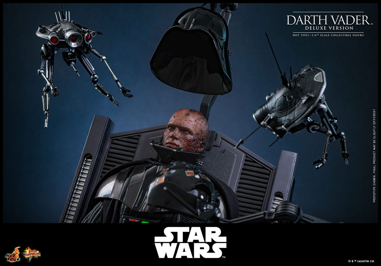 Hot Toys - Star Wars - Figura 1/6 Darth Vader Deluxe Version 35 cm