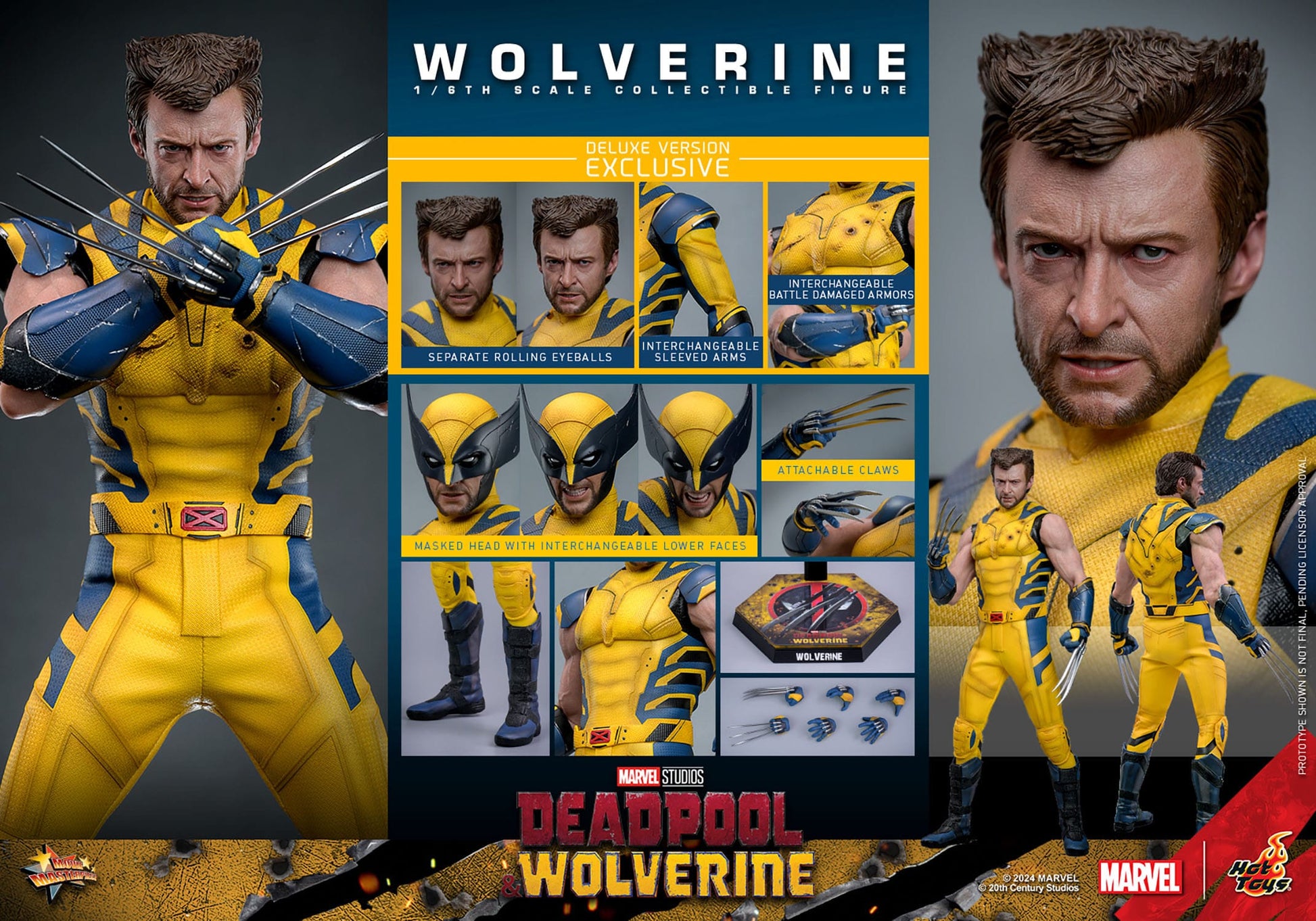 Hot Toys Marvel Deadpool & Wolverine Movie Masterpiece 1/6 Wolverine Deluxe Ver. - Z POP Toys