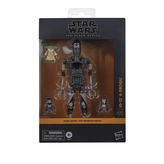 IG-12, GROGU & ANZELLANS FIG. 15 CM STAR WARS: THE MANDALORIAN THE BLACK SERIES