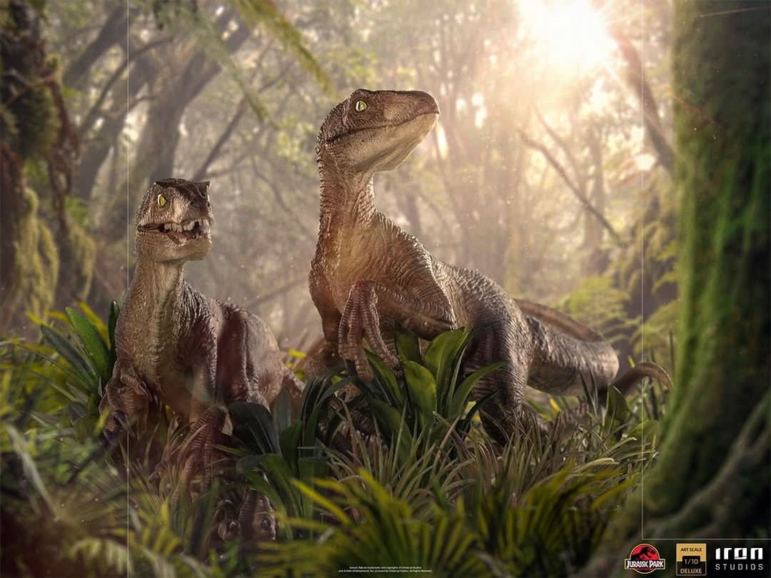Iron Studios - Jurassic Park - Estatua 1/10 Art Scale Just The Two Raptors