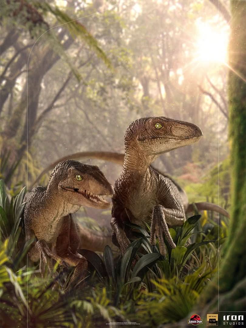 Iron Studios - Jurassic Park - Estatua 1/10 Art Scale Just The Two Raptors