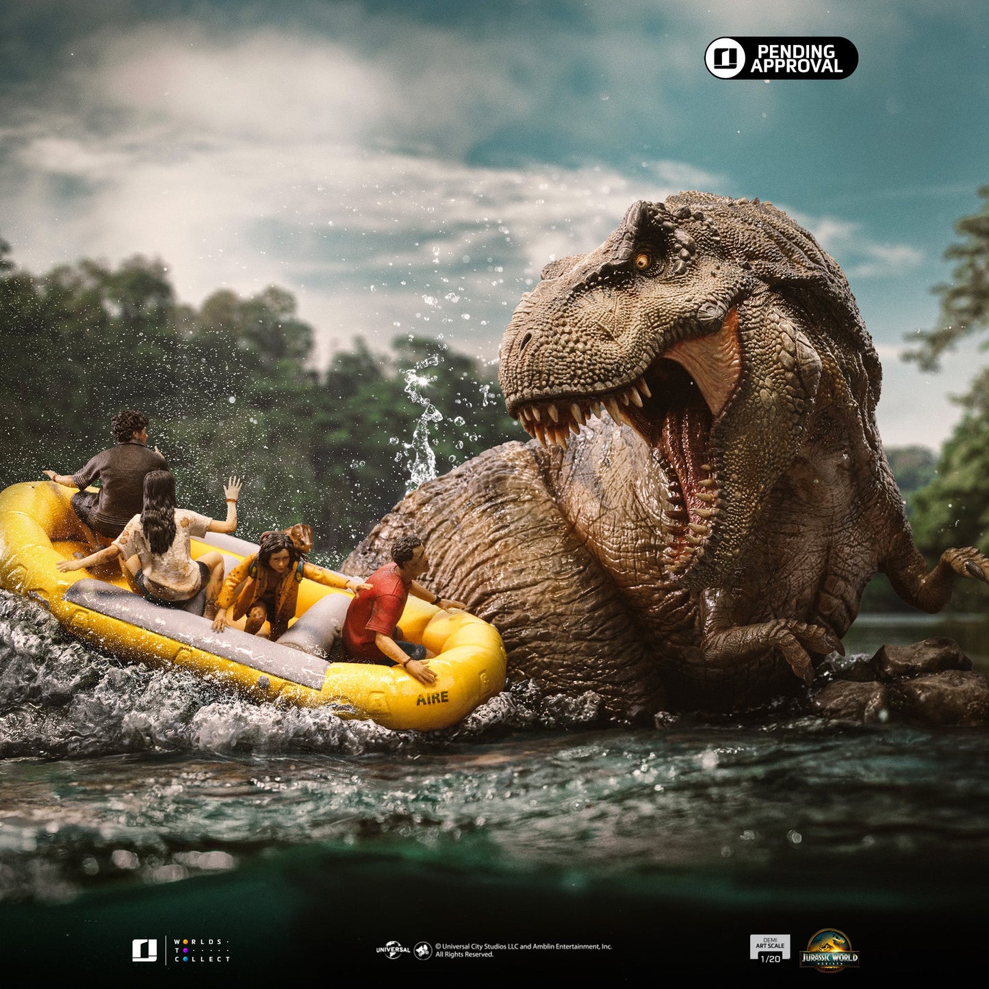 Iron Studios - Jurassic World: Rebirth - T-Rex River Scene