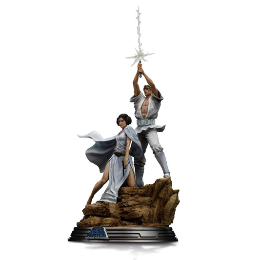 Iron Studios Star Wars Estatua 110 Deluxe Art Scale Luke and Leia 41 cm - Z POP Toys