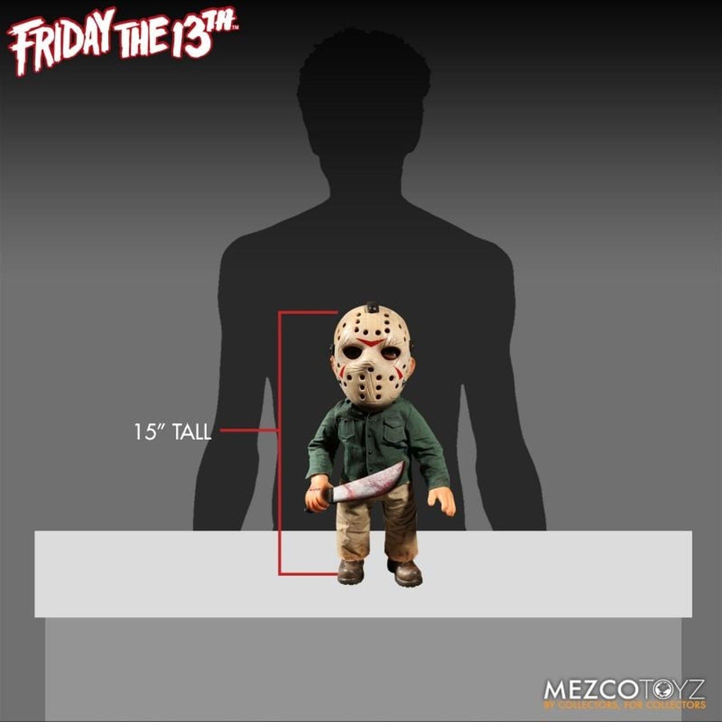 JASON VOORHEES FIGURA CON SONIDO 38 CM FRIDAY THE 13TH PART 3 MDS MEGA SCALE RE-RUN