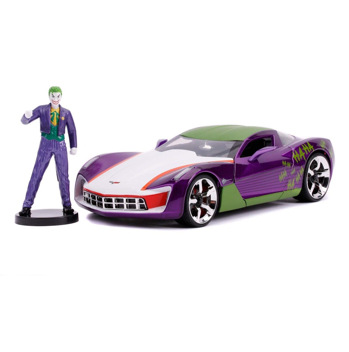 JOKER & 2009 CHEVY CORVETTE STINGRAY SET 1/24 SCALE DC UNIVERSE