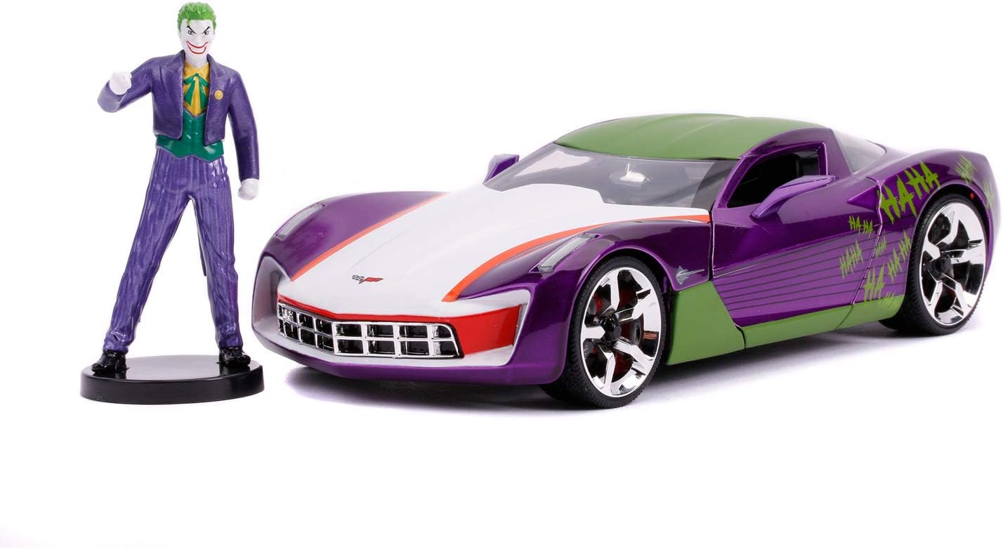 JOKER & 2009 CHEVY CORVETTE STINGRAY SET 1/24 SCALE DC UNIVERSE 