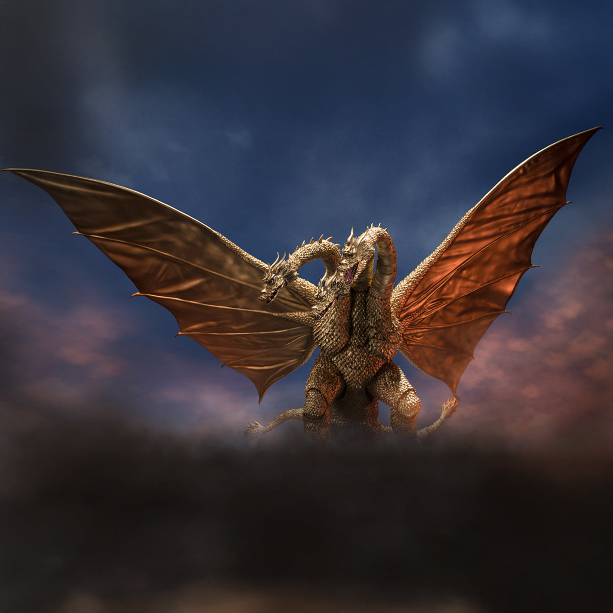 KING GHIDORAH 1972 FIGURA 25 CM GODZILLA VS GIGAN S.H. MONSTERARTS COLLECTORS SHOP