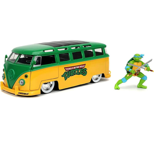 LEONARDO & 1962 VOLKSWAGEN BUS SET 1/24 SCALE TEENAGE MUTANT NINJA TURTLES