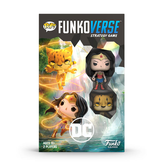 JUEGO DE MESA FUNKOVERSE DC EDICION 102 WONDER WOMAN & CHEETAH INGLES - Z POP Toys
