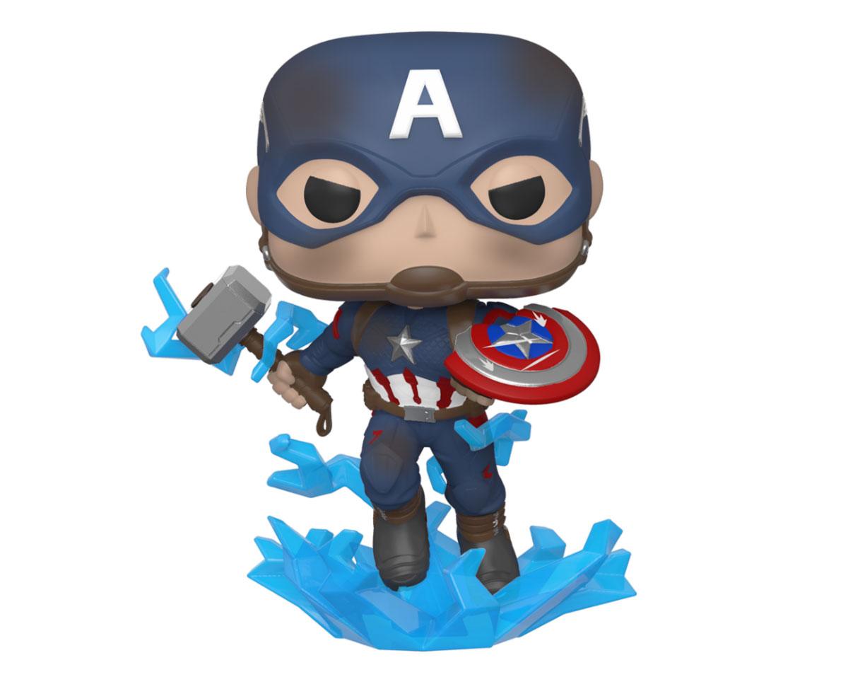 FUNKO POP MARVEL LOS VENGADORES ENDGAME CAPITAN AMERICA CON ESCUDO ROTO & MJOLNIR 45137