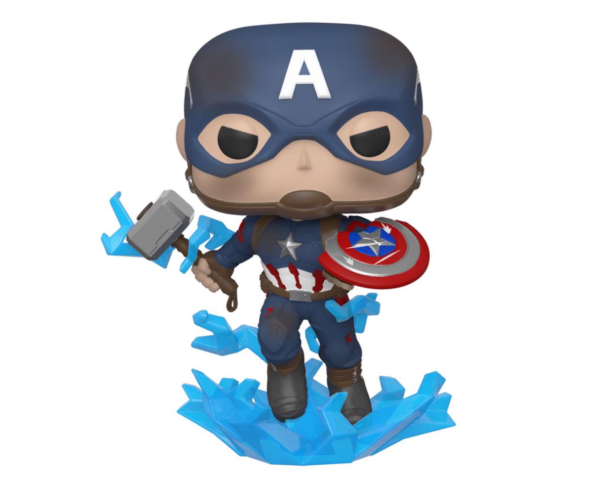 Funko pop marvel los vengadores endgame capitan america con escudo roto & mjolnir 45137