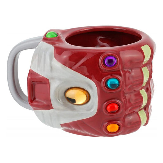 TAZA 3D XL PALADONE MARVEL LOS VENGADORES GUANTELETE DEL INFINITO CON GEMAS