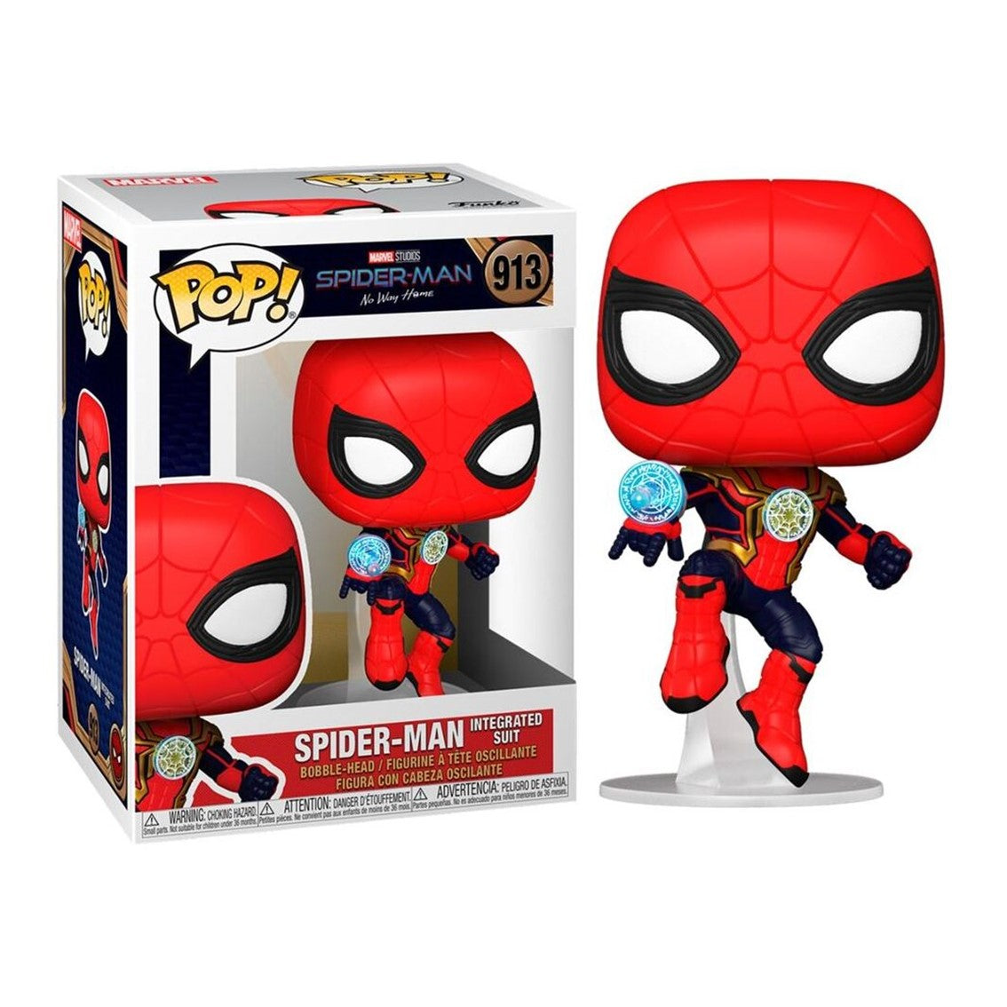 Funko pop marvel spiderman no way home spider - man traje integrado 56829