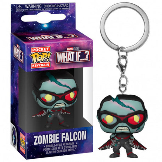 FUNKO POP KEYCHAIN LLAVERO MARVEL WHAT IF FALCON ZOMBIE 57401