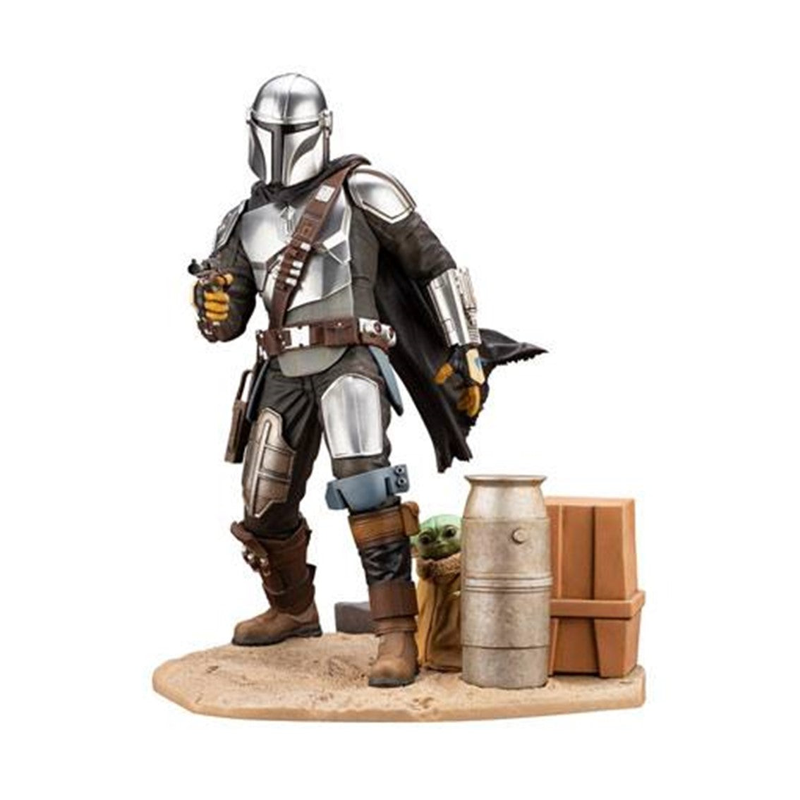 FIGURA KOTOBUKIYA STAR WARS THE MANDALORIAN MANDALORIANO & THE CHILD GROGU ESTATUA ARTFX 1 - 7 - Z POP Toys