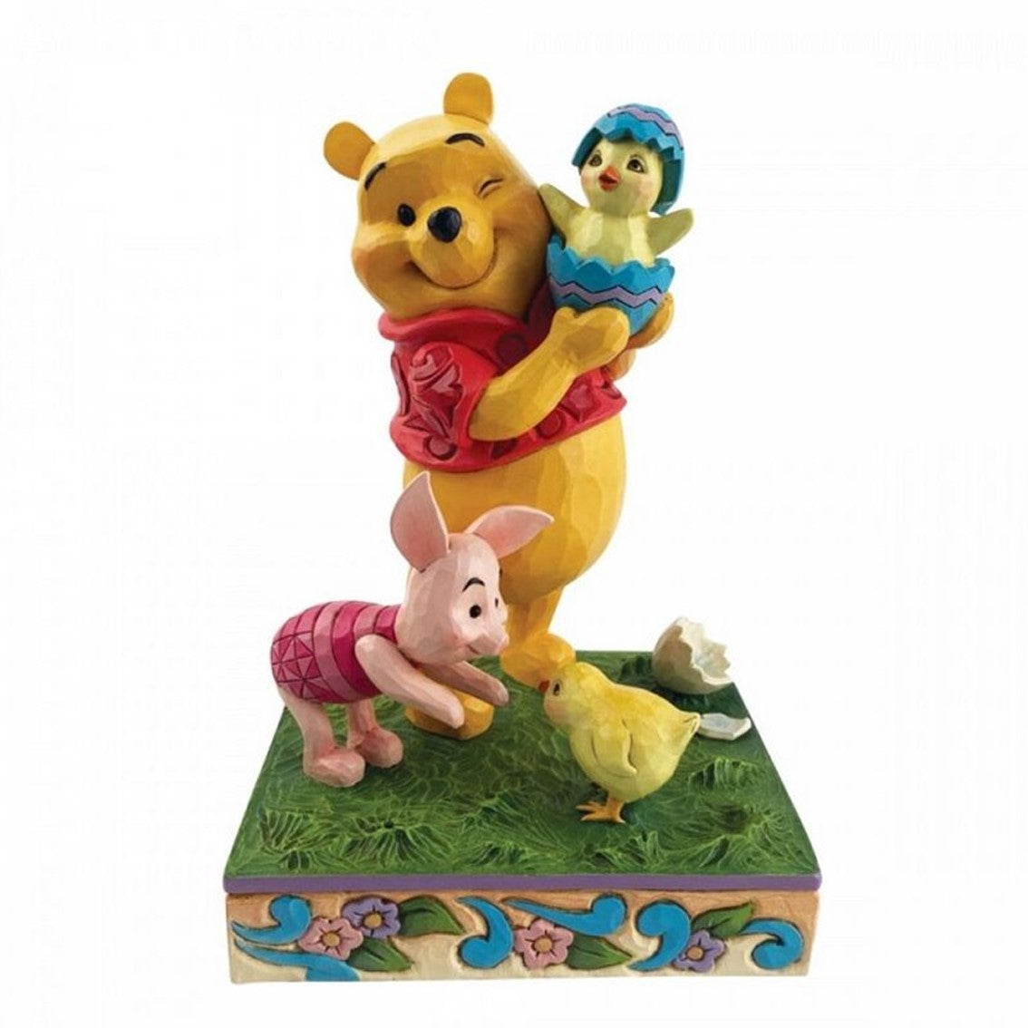 Figura enesco disney winnie the pooh winnie the pooh y piglet con pollitos